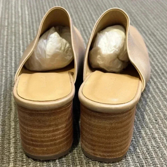 NEW | Nisolo Almond All-Day Waterproof Block Heeled Leather Mule Women’s 8.5 - Picture 10 of 16